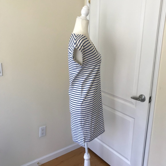 Madewell Vacances Striped Blue Shift Dress - Picture 5 of 8